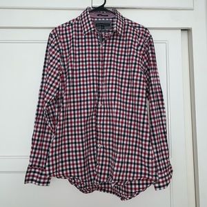 Plaid long sleeve button up